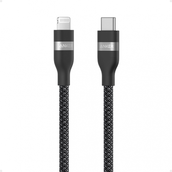 Anker Type-C To Lightning Cable 60W Fast Charging 0.9m, A82B2011 - Black